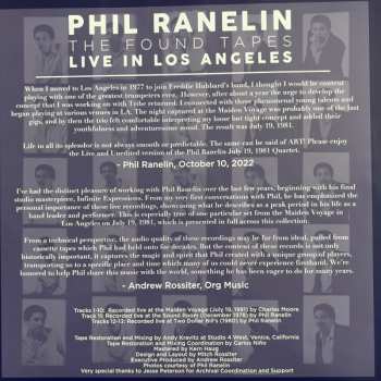 4LP/Coffret Phil Ranelin: The Found Tapes Live In Los Angeles