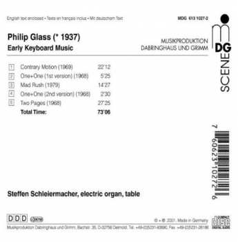 CD Philip Glass: Early Keyboard Music