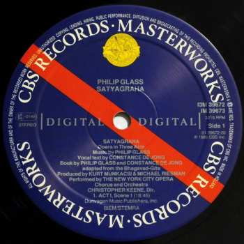 3LP/Coffret Philip Glass: Satyagraha