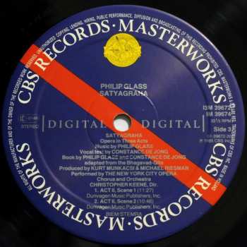 3LP/Coffret Philip Glass: Satyagraha
