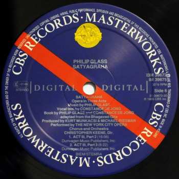 3LP/Coffret Philip Glass: Satyagraha