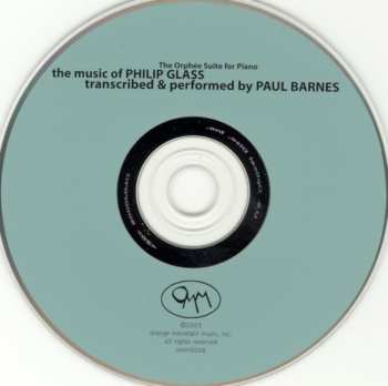 CD Philip Glass: The Orphée Suite For Piano