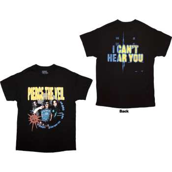 Marchandises Pierce The Veil: Pierce The Veil Unisex T-shirt: I Can't Hear You (black) (back Print) (small) S