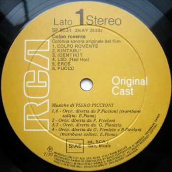3LP Piero Piccioni: Colpo Rovente - O.s.t.