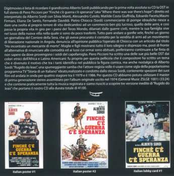 CD Piero Piccioni: Finché C'È Guerra C'È Speranza (Original Motion Picture Soundtrack In Full Stereo) LTD