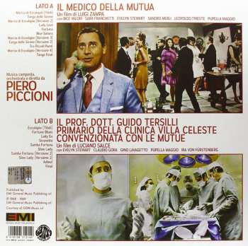 LP Piero Piccioni: Il Medico Della Mutua / Il Prof. Dott. Guido Tersilli Primario Della Clinica Villa Celeste Convenzionata Con Le Mutue (Colonne Sonore Originali - Edizione Speciale) CLR | DLX