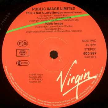 LP Public Image Limited: This Is Not A Love Song