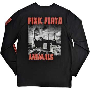 Marchandises Pink Floyd: Pink Floyd Unisex Long Sleeve T-shirt: Animals B&w (back & Sleeve Print) (small) S