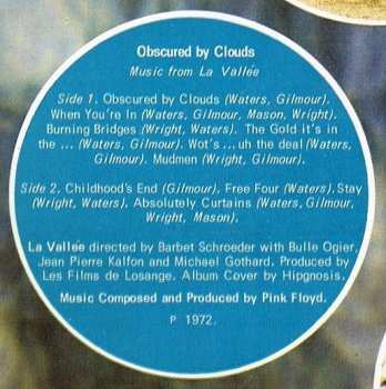 LP Pink Floyd: Obscured By Clouds