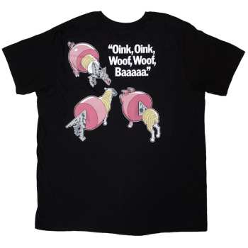 Marchandises Pink Floyd: Pink Floyd Unisex T-shirt: Animals Cartoons (back Print) (small) S