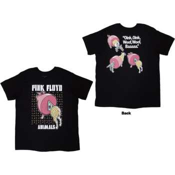 Marchandises Pink Floyd: Pink Floyd Unisex T-shirt: Animals Cartoons (back Print) (small) S