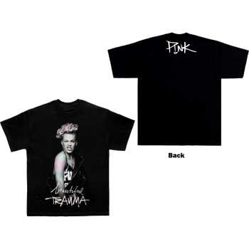 Marchandises Pink: Pink Unisex T-shirt: Wink (back Print) (small) S