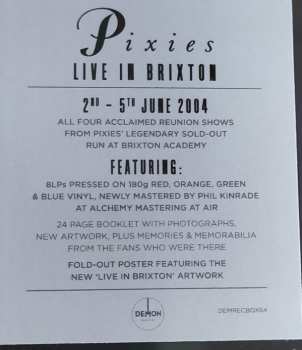 8LP/Coffret Pixies: Live In Brixton CLR