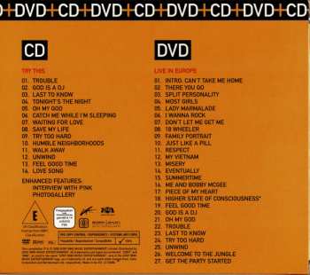 CD/DVD/Coffret P!NK: Try This / Live In Europe