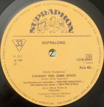 LP Marie Kubátová: Pohádky Pro Zimní Spáče