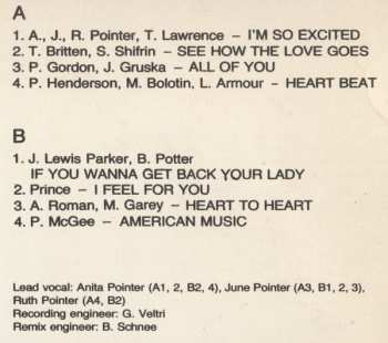 LP Pointer Sisters: So Excited