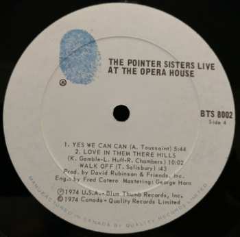 2LP Pointer Sisters: The Pointer Sisters Live At The Opera House