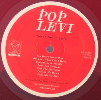 LP Pop Levi: Never Never Love LTD