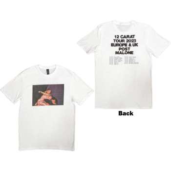Marchandises Post Malone: Post Malone Unisex T-shirt: Burn It Down 2023 Tour Dates (back Print & Ex-tour) (small) S