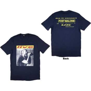 Marchandises Post Malone: Post Malone Unisex T-shirt: Live In Concert (back Print & Ex-tour) (small) S