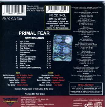 CD Primal Fear: New Religion