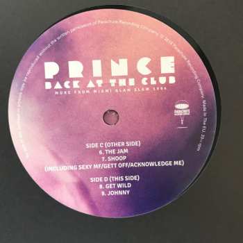 2LP Prince: Back At The Club (More From Miami Glam Slam 1994)