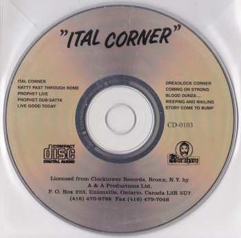 CD Prince Jazzbo: Ital Corner