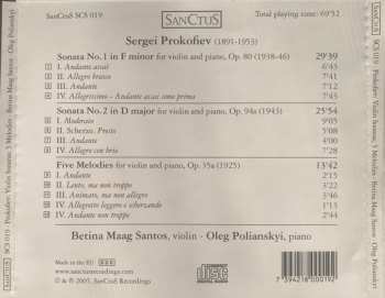 CD Sergei Prokofiev: Sonatas For Violin And Piano , 5 Melodies