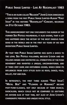 DVD Public Image Limited: Live At Rockpalast 1983 LTD