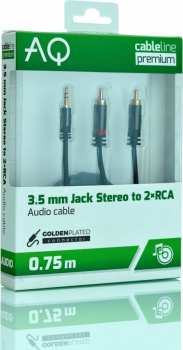 Technique audio PX42007 - 3,5 mm Jack - 2 x RCA - 0,75 m