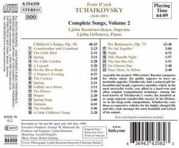 CD Pyotr Ilyich Tchaikovsky: Complete songs, Volume 2