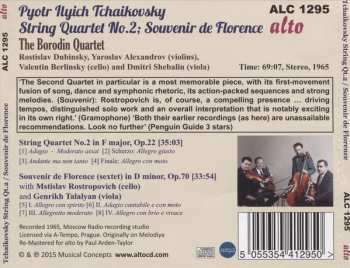 CD Pyotr Ilyich Tchaikovsky: String Quartet No.2; Sextet 'Souvenir De Florence'