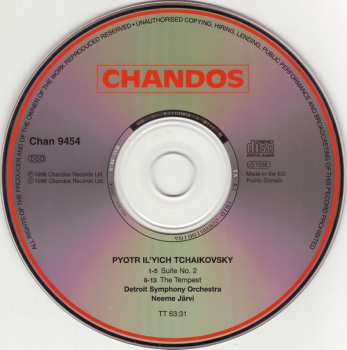 CD Pyotr Ilyich Tchaikovsky: Suite No. 2 / The Tempest
