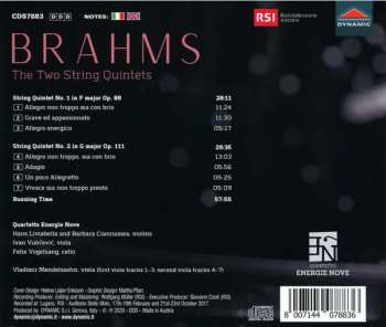 CD Johannes Brahms: The Two String Quintets