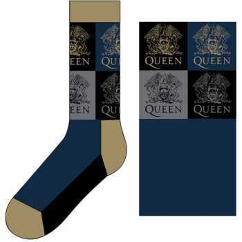 Merch Queen: Chaussettes à la cheville Crest Blocks 