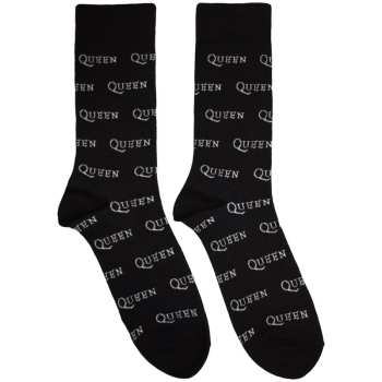 Merch Queen: Chaussettes à la cheville Logo Queen Repeat Mono