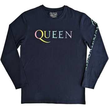 Merch Queen: Long Sleeve T-shirt Rainbow Crest