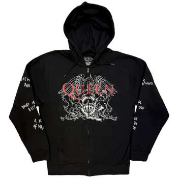 Merch Queen: Sweatshirt avec fermeture éclair Logo Queen & Crest Outline