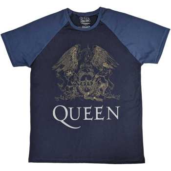 Marchandises Queen: Queen Unisex Raglan T-shirt: Crest (small) S