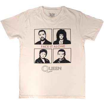 Merch Queen: T-shirt Face It Alone Squares