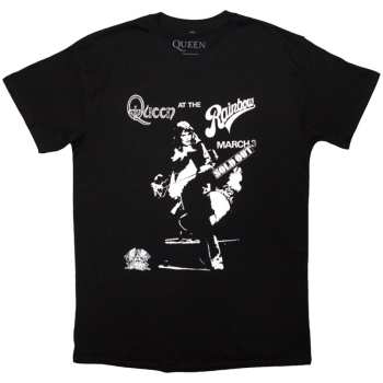 Marchandises Queen: Queen Unisex T-shirt: Live Rainbow (black) (small) S