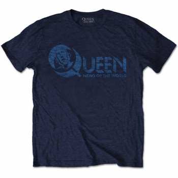 Merch Queen: T-shirt News Of The World 40th Vintage Logo Queen 