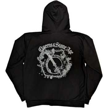 Marchandises Queens Of The Stone Age: Queens Of The Stone Age Unisex Pullover Hoodie: Floral Chains (back Print) (small) S