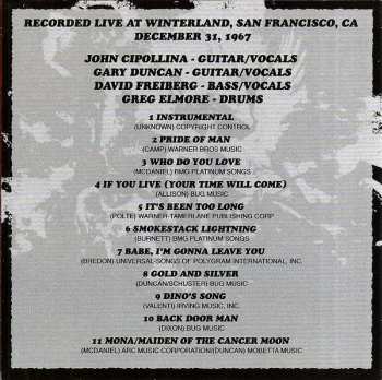 CD Quicksilver Messenger Service: New Year's Eve 1967