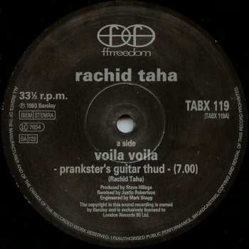 LP Rachid Taha: Voila Voila (The Justin Robertson Remixes)