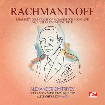 CD Sergei Vasilyevich Rachmaninoff: Rhapsody On Theme Paganini Piano & Orch G Min