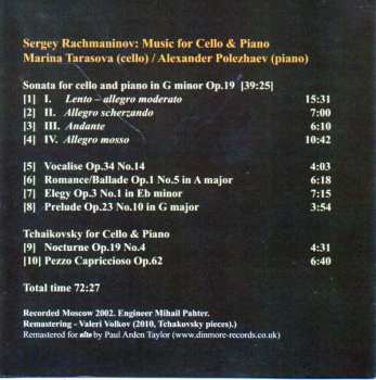 CD Sergei Vasilyevich Rachmaninoff: Music For Cello & Piano 