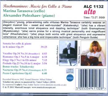 CD Sergei Vasilyevich Rachmaninoff: Music For Cello & Piano 