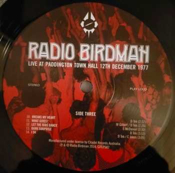 2LP Radio Birdman: Live At Paddington Town Hall 12th December 1977