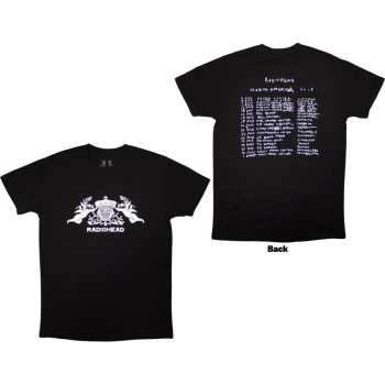 Marchandises Radiohead: Radiohead Unisex Organic T-shirt: Bearhead Crest (black) (back Print) (small) S